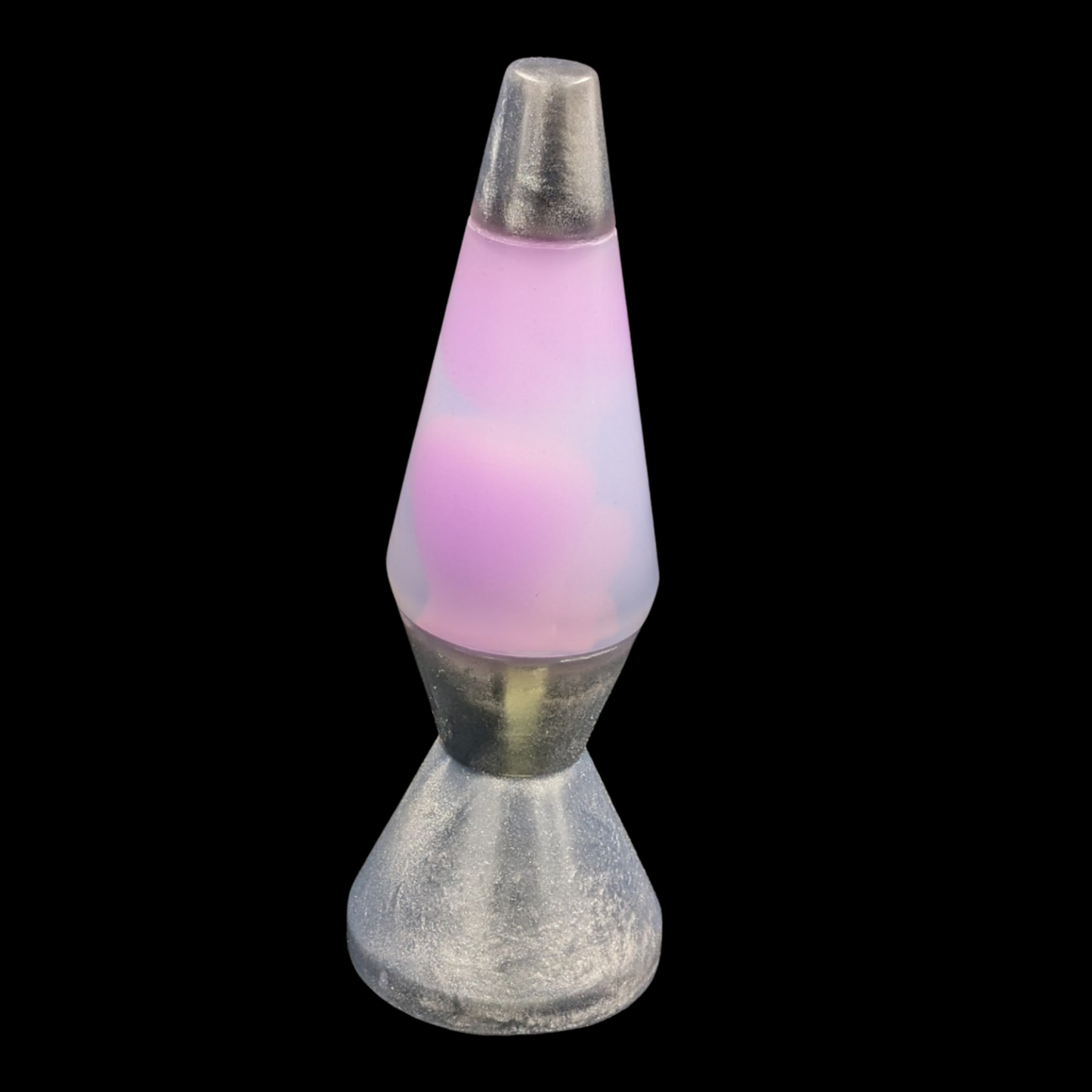 Lava lamp silicone butt plug dildo purple