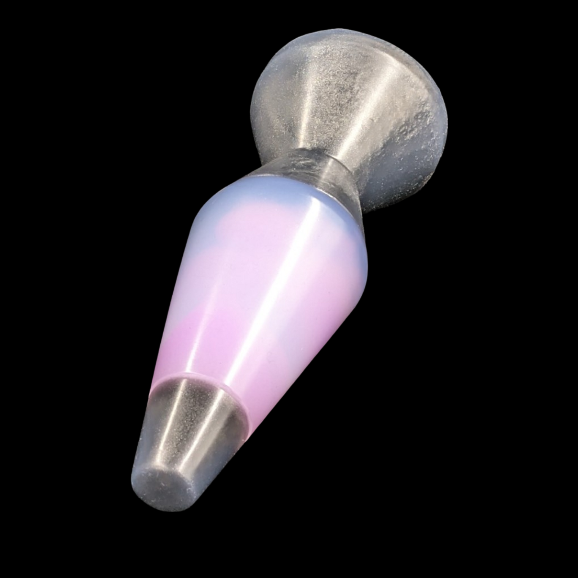 Lava lamp silicone butt plug dildo purple